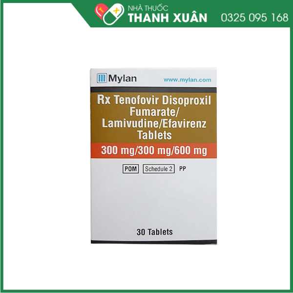 Tenofovir Disoproxil Fumarate/Lamivudine/Efavirenz Tablets 300mg/300mg/600mg